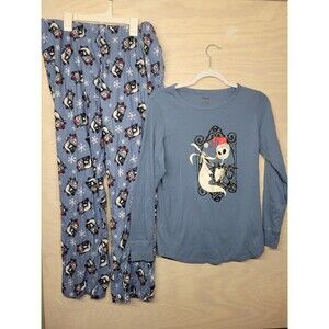 Disney Nightmare Before Christmas Women's SZ L Pajama Set Halloween Christmas